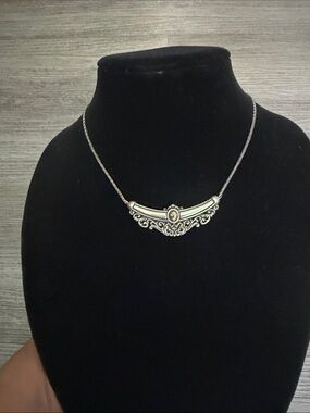 Brighton Silver-Tone Filigree Pendant Necklace